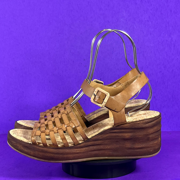 Korks-Ease Women's Size 11 M Marley Tan Ankle Strap Platform Wedges Sandals-NEW - Picture 3 of 8